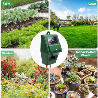 3 i 1 jordmåler passer for grønnsaksbed, plen, hage og potteplanter.