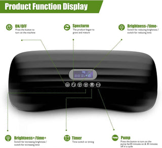Alle funksjoner styres fra displayet med touch knapper.