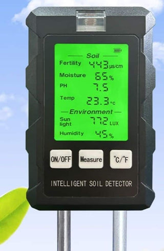 Jord og fuktmåler display