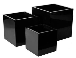 3 stk Loshavn krukka i sort.