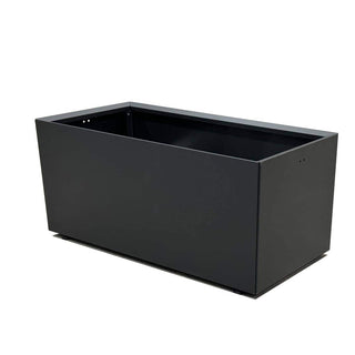 Plantekasse i galvanisert stål, 80x40x40 cm, med selvvanning, antrasitt