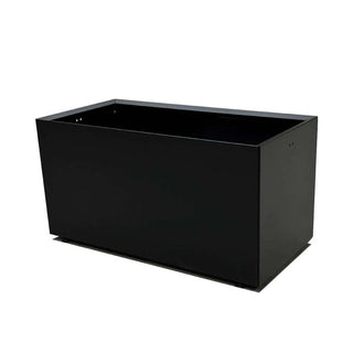 Plantekasse i galvanisert stål, 80x40x40 cm, med selvvanning, sort