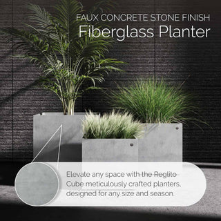 Reglito Cube Fiberglass Planter