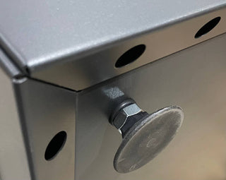 Plantekasse i galvanisert stål, 50x50x50, med selvvanning, antrasitt