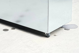 Plantekasse i galvanisert stål, 140x40x40 cm, med selvvanning, sort